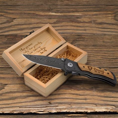 personalized pocket knife gift box